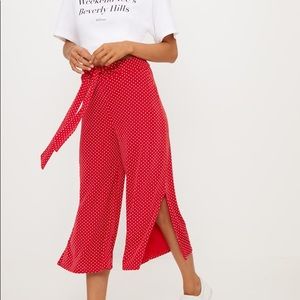 Red polka dot pants